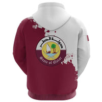 Qatar Zip Hoodie Smudge Version RLT12 - Wonder Print Shop