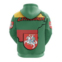 Lithuania Map Coat Of Arms Flag JW RLT6 - Wonder Print Shop