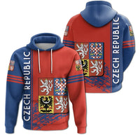 Czech Republic Coat Ofrms Hoodie Quarter Style RLT13 - Wonder Print Shop