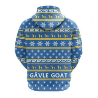 Gavle Goat Sweden Hoodie Swedish Yule Goat Blue RLT7 - Wonder Print Shop