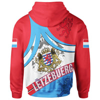 Luxembourg Hoodie Coat of Arms RLT6 - Wonder Print Shop