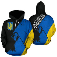 Ukraine Special Grunge Flag Pullover Hoodie RLT7 - Wonder Print Shop