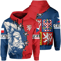 Czech Republic Hoodie Lion Coat Ofrms RLT13 - Wonder Print Shop