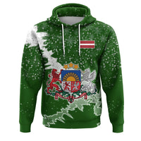 Latvia Christmas Hoodie Coat Of Arms X Style8 RLT6 - Wonder Print Shop