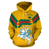 Lithuania Hoodie Vytis Flag Color Sports Style Ver.3 RLT6 - Wonder Print Shop