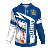 Serbia Hoodie Blue Color Srbija RLT7 - Wonder Print Shop