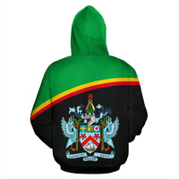 Saint Kitts and Nevis All Over Hoodie Curve Style RLT6 - Wonder Print Shop