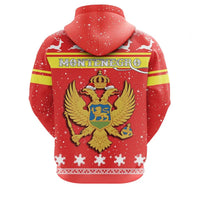 Christmas Montenegro Hoodie Coat Of Arms RLT13 - Wonder Print Shop