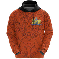 The Netherlands Hoodie Geometric Lion Orange RLT7 - Wonder Print Shop