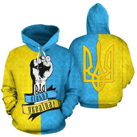 Ukraine Free Hoodie Flag RLT7 - Wonder Print Shop