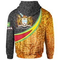 Guyana Hoodie Guyana Coat of Arms and Jaguar Patterns RLT8 - Wonder Print Shop