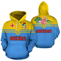 Aruba X Flamingo Pullover Hoodie RLT7 - Wonder Print Shop