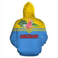 Aruba X Flamingo Pullover Hoodie RLT7 - Wonder Print Shop