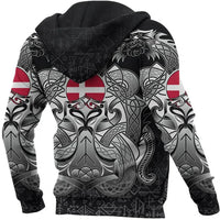 Viking Hoodie Denmark Mjolnir and Double Dragon RLT13 - Wonder Print Shop
