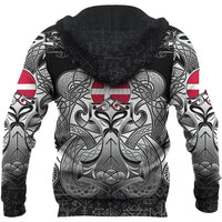 Viking Hoodie Denmark Mjolnir and Double Dragon RLT13 - Wonder Print Shop