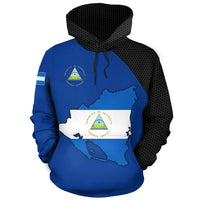 Nicaragua Map Hoodie RLT8 - Wonder Print Shop