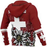 Switzerland Hoodie White Edelweiss RLT13 - Wonder Print Shop