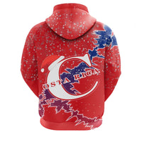 Costa Rica Christmas Hoodie Coat Of Arms X Style RLT13 - Wonder Print Shop