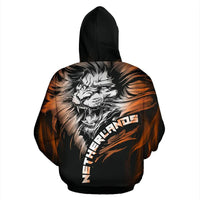 Dutch Lion Hoodie Netherlands Black RLT7 - Wonder Print Shop