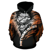 Dutch Lion Hoodie Netherlands Black RLT7 - Wonder Print Shop