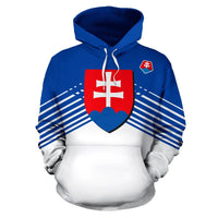 Slovakia Sport Flag Hoodie Stripes Style 02 RLT13 - Wonder Print Shop