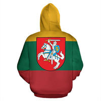 Lithuania Flag Hoodie Coat Of Arms RLT6 - Wonder Print Shop