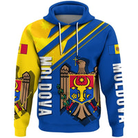 Moldova Hoodie, Flag and Coat Of Arms A22 RLT13 - Wonder Print Shop