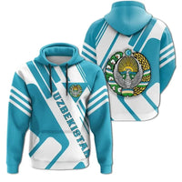 Uzbekistan Hoodie Coat Of Arms Rockie RLT12 - Wonder Print Shop