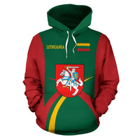 Lithuania Hoodie Coat Of Arms Sports Style 02 RLT6 - Wonder Print Shop