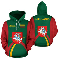 Lithuania Hoodie Coat Of Arms Sports Style 02 RLT6 - Wonder Print Shop