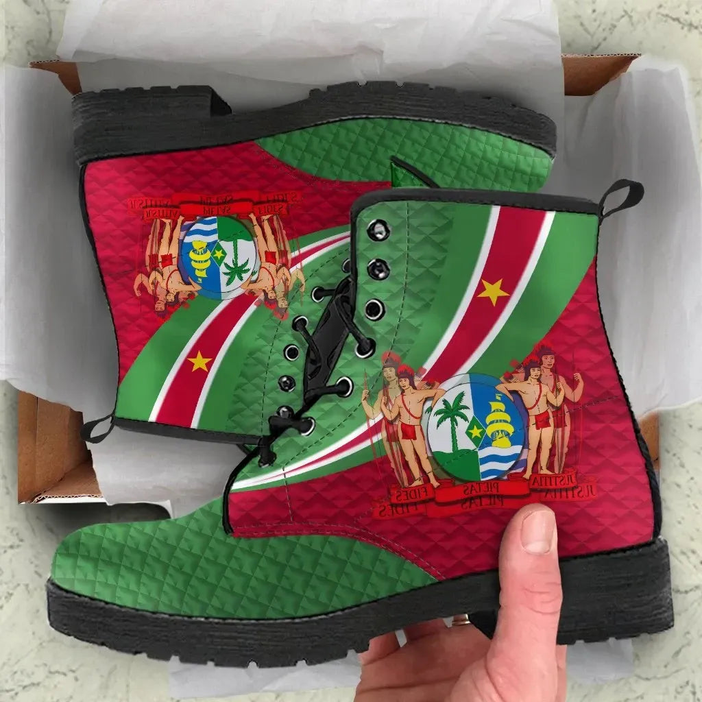 suriname-leather-boots-suriname-coat-of-arms-and-flag-color