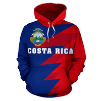 Costa Rica Flag Hoodie Tooth Style RLT13 - Wonder Print Shop