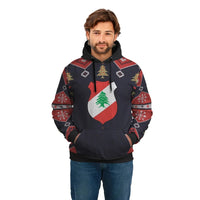 Lebanon Christmas Hoodie Santa Claus Ho Ho Ho RLT6 - Wonder Print Shop