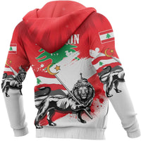 Lebanon Hoodie Lebanese Lion Tattoo RLT6 - Wonder Print Shop
