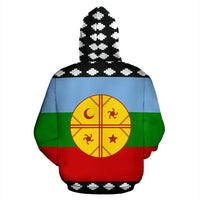 Mapuche Hoodie Pullover Full Flag Style - Wonder Print Shop