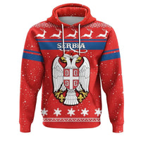Christmas Serbia Hoodie Coat Of Arms RLT7 - Wonder Print Shop