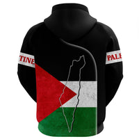 Palestine Flag Hoodie Coat Of Arms RLT13 - Wonder Print Shop