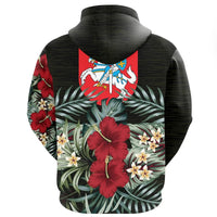 Lithuania Hoodie Hibiscus RLT6 - Wonder Print Shop