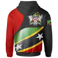 Saint Kitts and Nevis Zip Up Hoodie Saint Kitts and Nevis Flag RLT6 - Wonder Print Shop