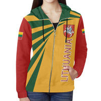 Vytis Lithuania Zip Hoodie Coat Of Arms Tornado Version RLT6 - Wonder Print Shop