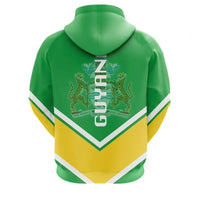 Guyana Coat of Arms Zip Hoodie Lucian Style RLT8 - Wonder Print Shop