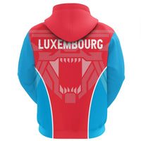 Luxembourg Zip Hoodie Strong Lion RLT6 - Wonder Print Shop