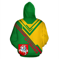 Lithuania All Over Zip Up Hoodie Drift Version RLT6 - Wonder Print Shop