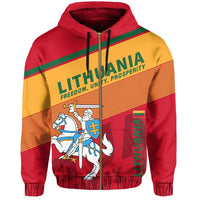 Lithuania Flag Motto Zipper Hoodie Red Limited Style RLT6 - Wonder Print Shop