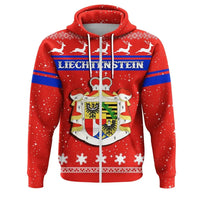 Christmas Liechtenstein Coat Of Arms Zip Hoodie RLT6 - Wonder Print Shop