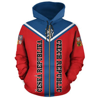 Czech Republic Rising Zip Hoodie RLT13 - Wonder Print Shop