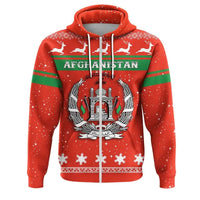 Christmas Afghanistan Coat Of Arms Zip Hoodie RLT8 - Wonder Print Shop