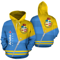 Aruba Hoodie Curve Zipper Style RLT7 - Wonder Print Shop