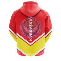 Kyrgyzstan Coat Of Arms Zip Hoodie Lucian Style RLT8 - Wonder Print Shop