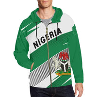 Nigeria Flag Zipper Hoodie Pride Style RLT8 - Wonder Print Shop